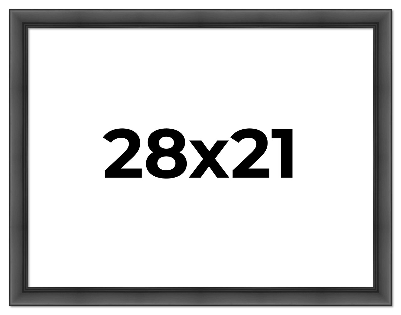 Refined Black Picture Frame - UV Acrylic, Backing Board, Hanging Hardware Included